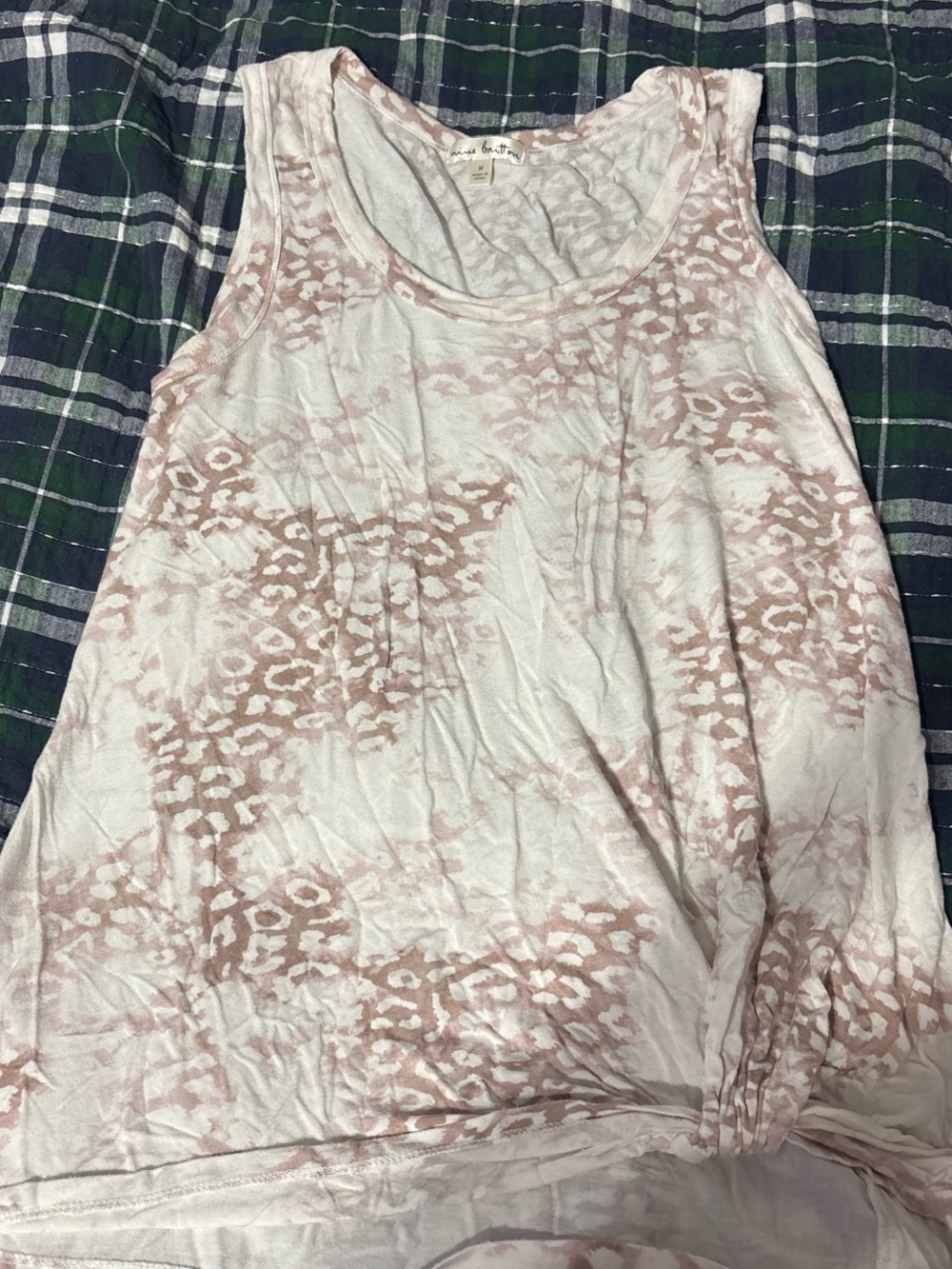 nine britton Blush Pink Animal-Print Sleeveless Tank